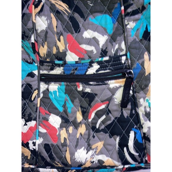 Vera Bradley Splash Floral Triple Zip Purse Crossbody Bag 10”x11” - Picture 2 of 4